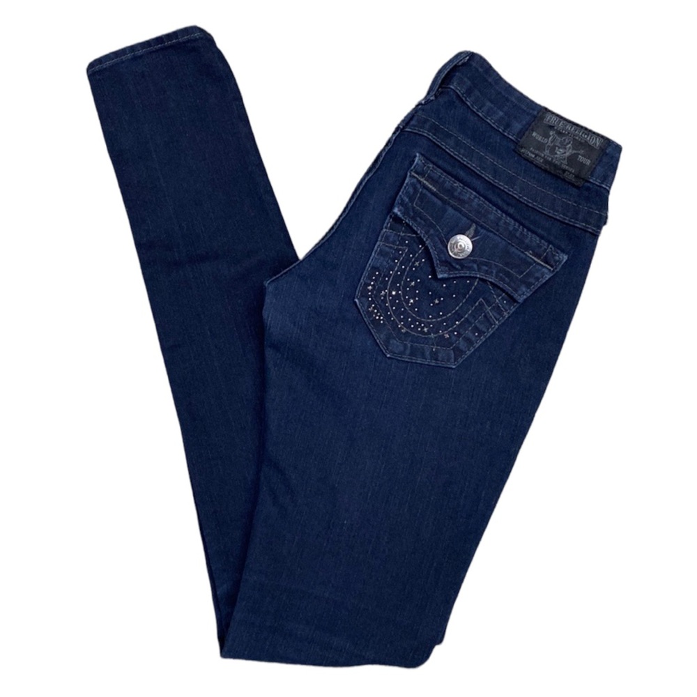 True Religion Skinny Fit Jeans, made in the USA, Dark Blue